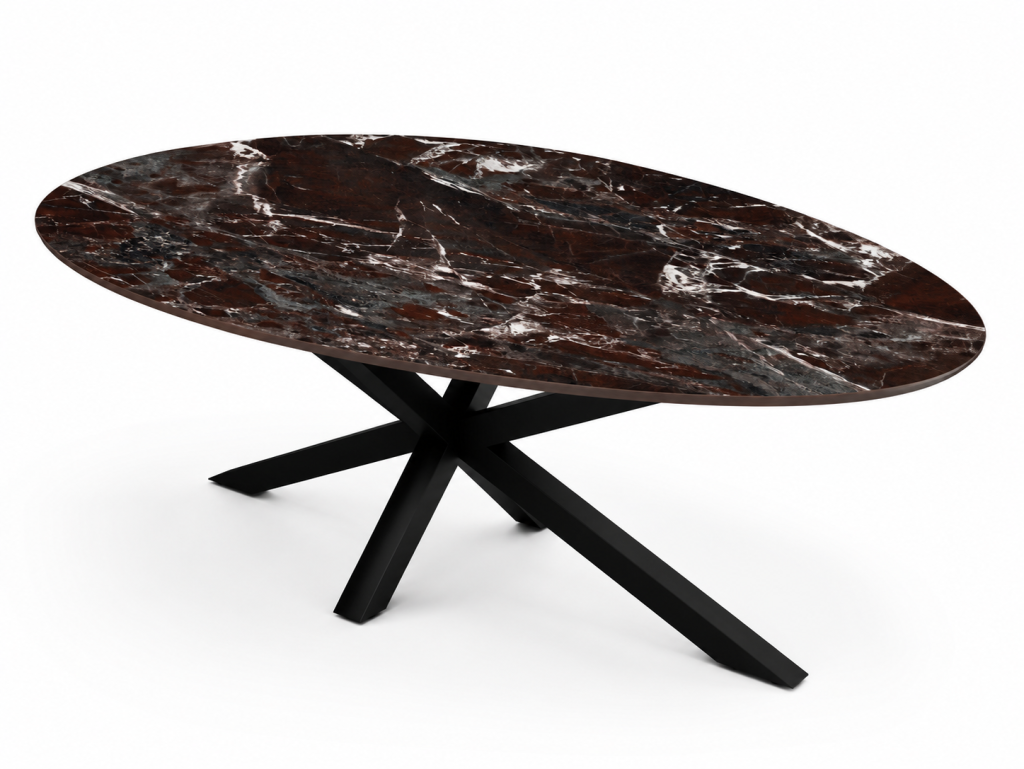 Eettafel Barroque Red Spin Ovaal
