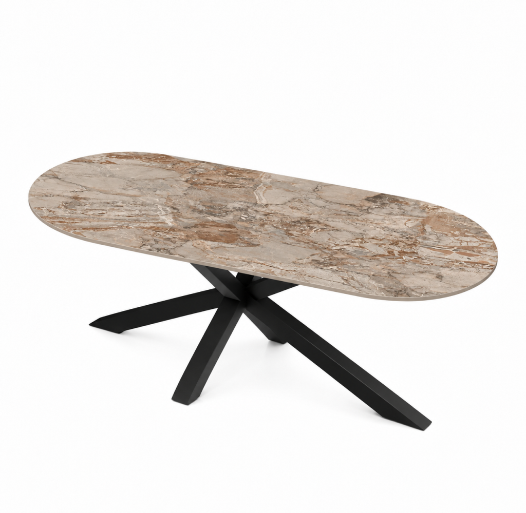 Eettafel Bronze Fantasy Spin Halve Cirkel