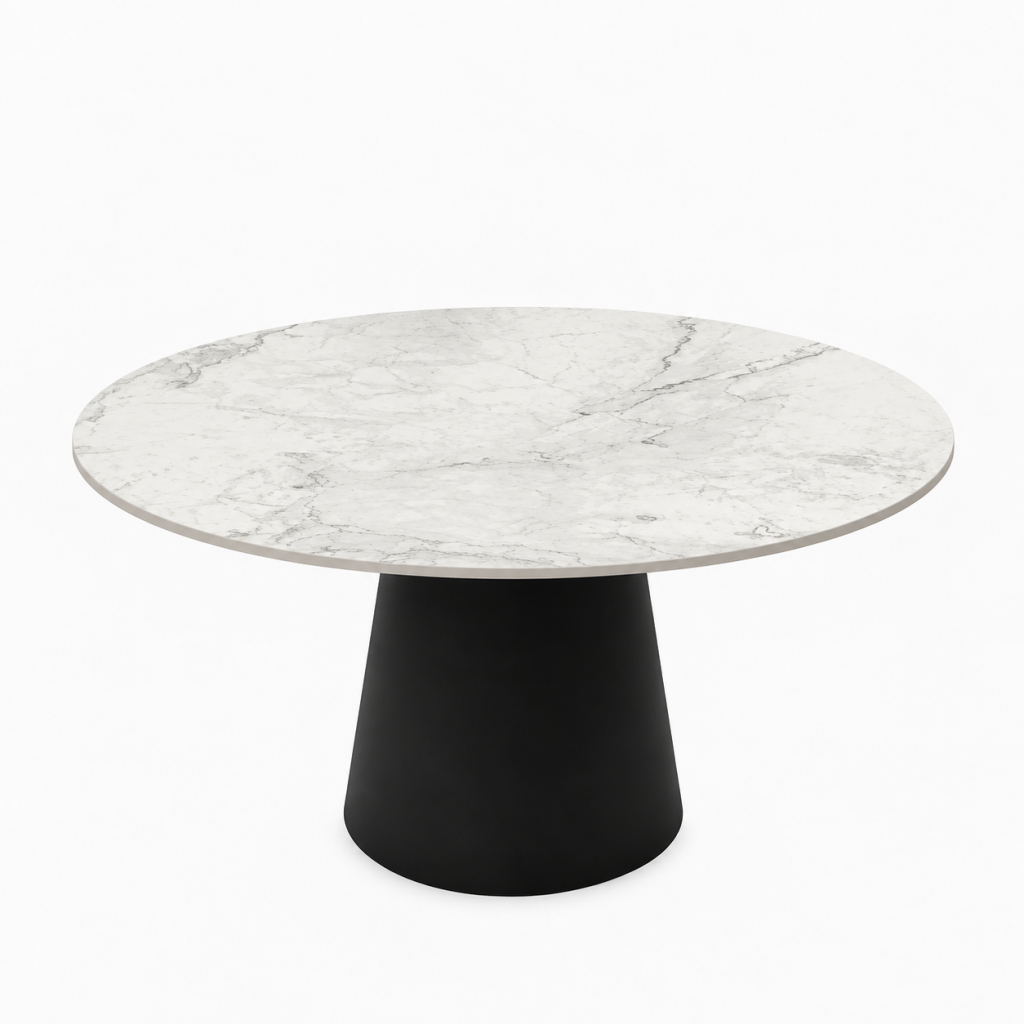 Eettafel Calacatta Conisch Rond