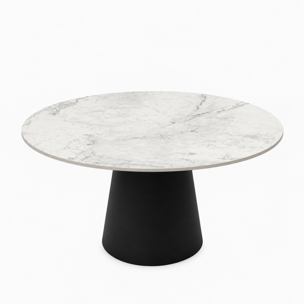 Eettafel Calacatta Conisch Rond