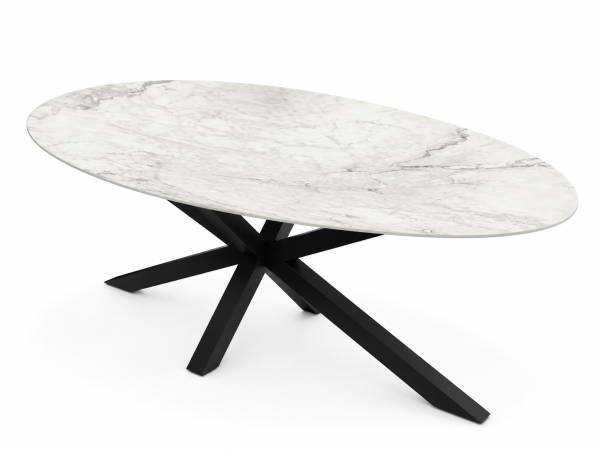 Eettafel Calacatta Spin Ovaal