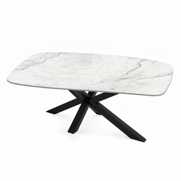 Eettafel Calacatta Spin Deens Ovaal