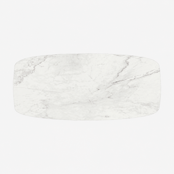 Eettafel Calacatta Spin Deens Ovaal - Afbeelding 2