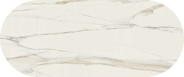 Eettafel Calacatta Gold Spin Halve Cirkel - Afbeelding 2