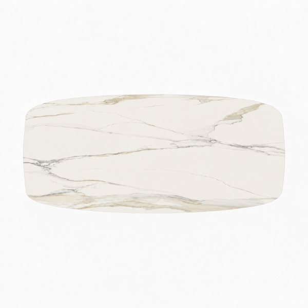 Eettafel Calacatta Gold Spin Deens Ovaal - Afbeelding 2