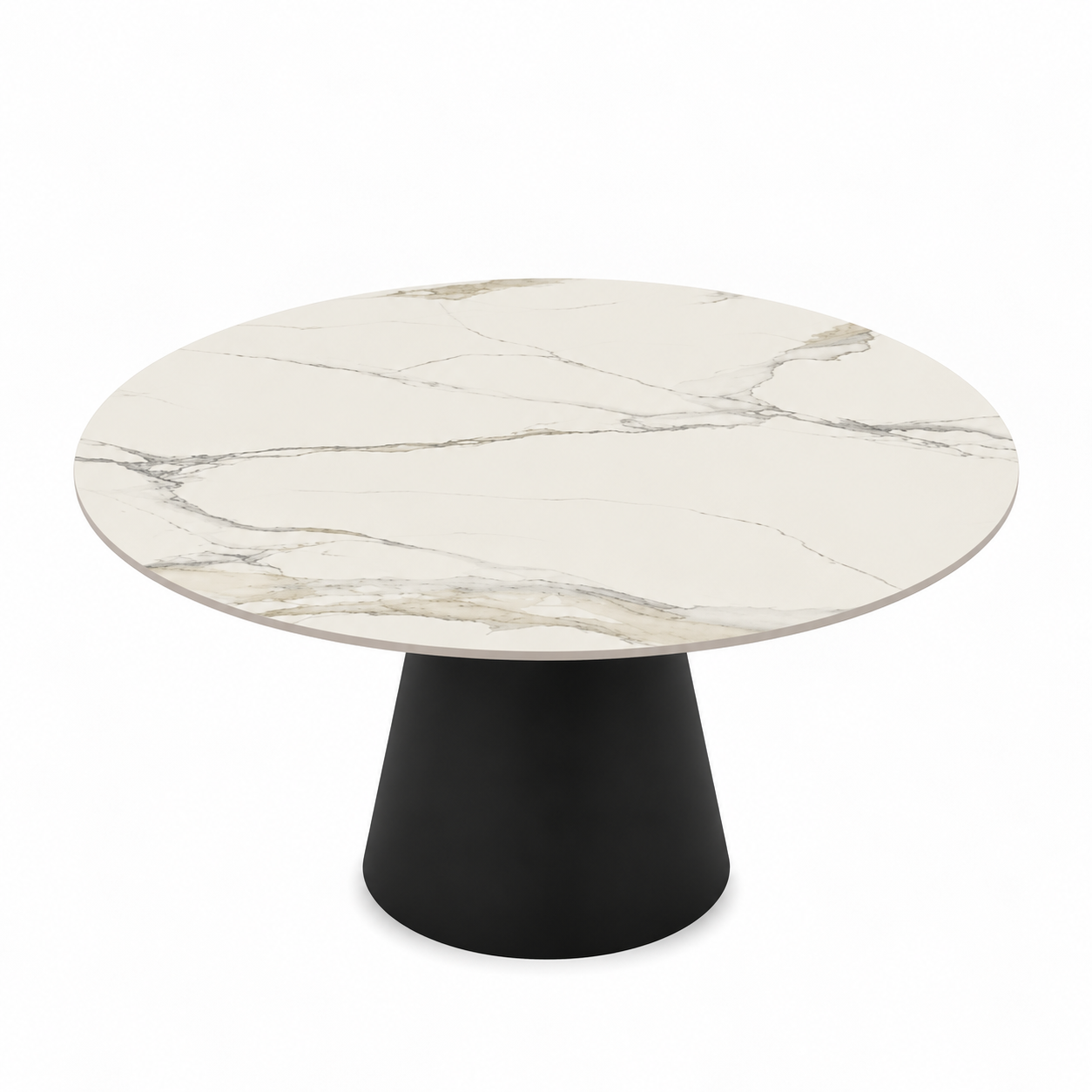 Eettafel Calacatta Gold Conisch Rond
