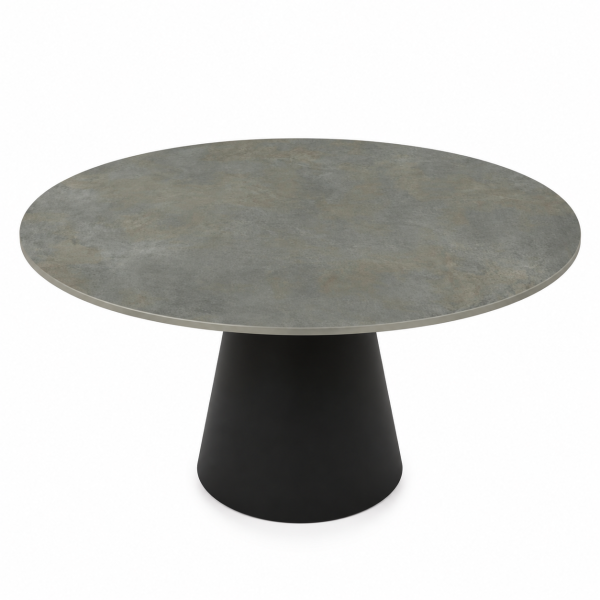 Eettafel Cement Dark Gray Conisch Rond