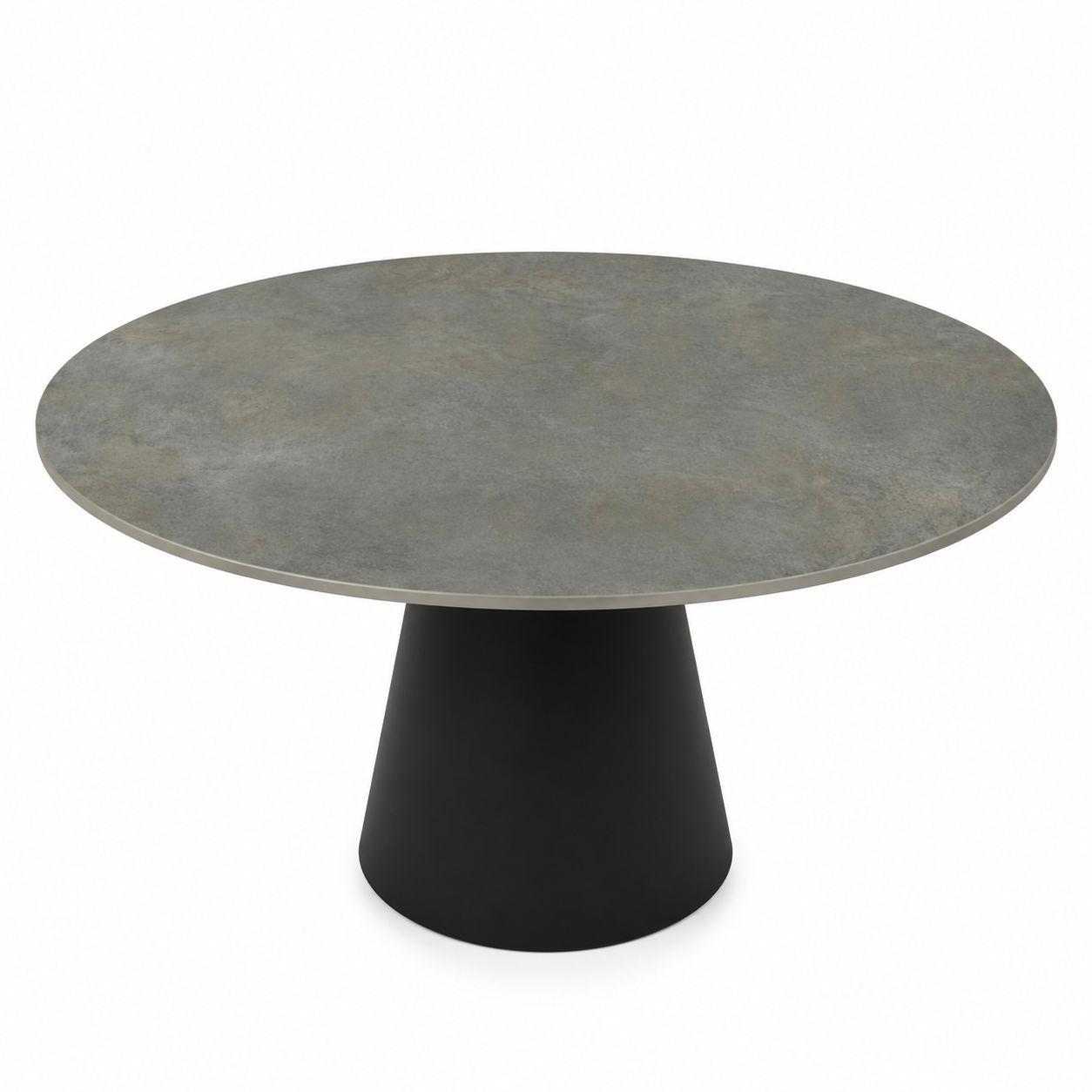 Eettafel Cement Dark Gray Conisch Rond