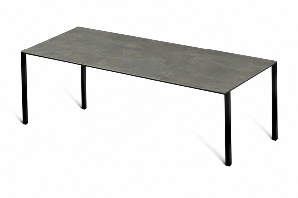 Eettafel Cement Dark Gray Frame Rechthoek