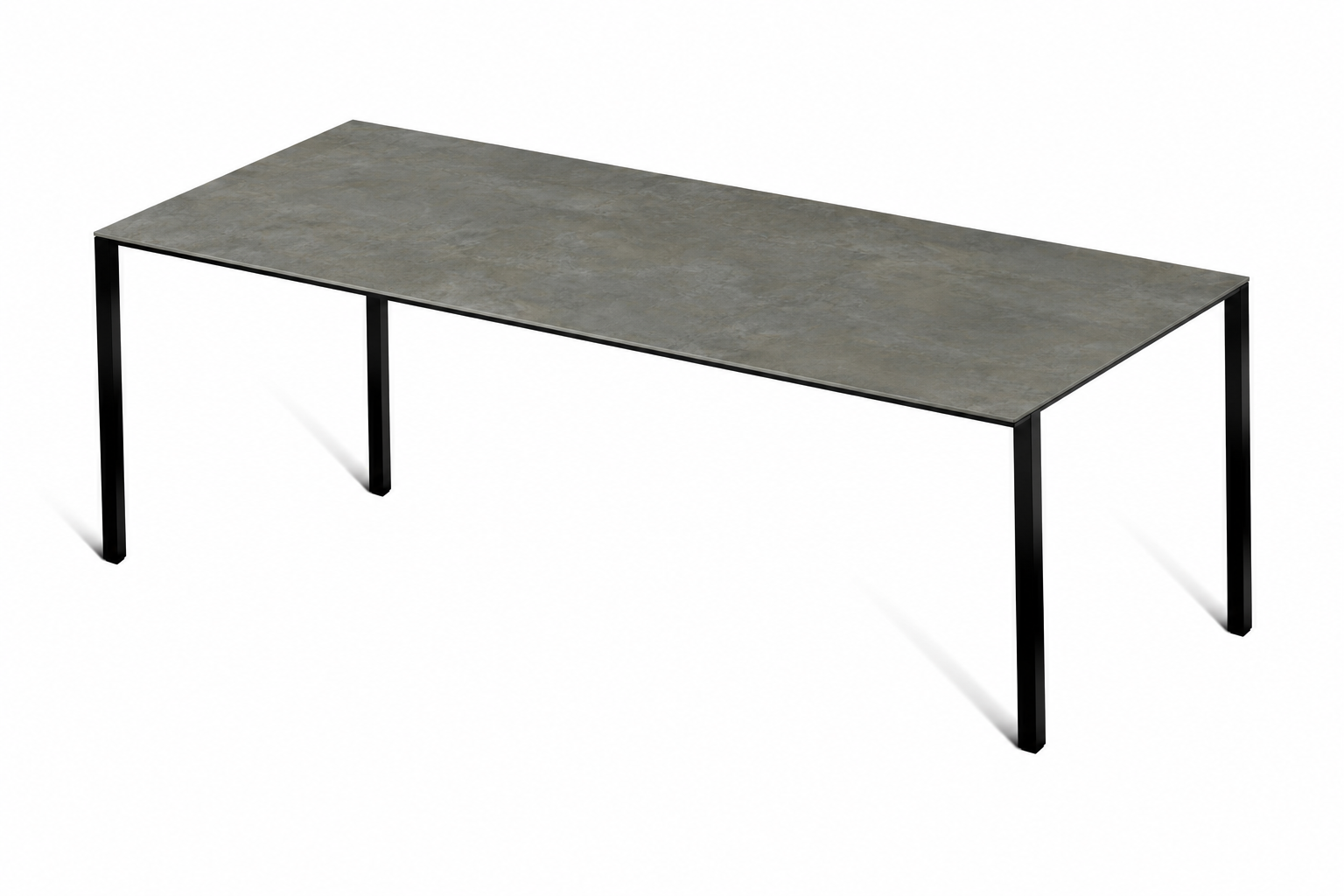 Eettafel Cement Dark Gray Frame Rechthoek