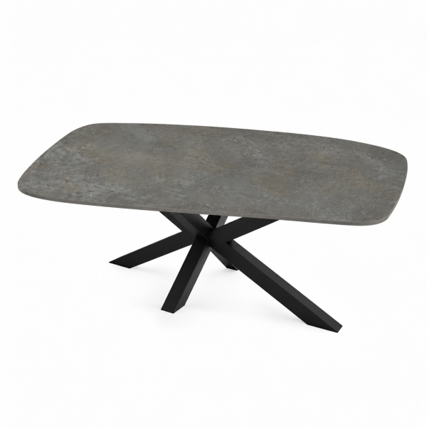 Eettafel Cement Dark Gray Spin Deens Ovaal