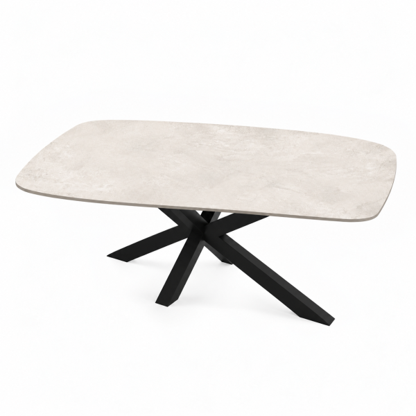 Eettafel Cement Ivory Spin Deens Ovaal