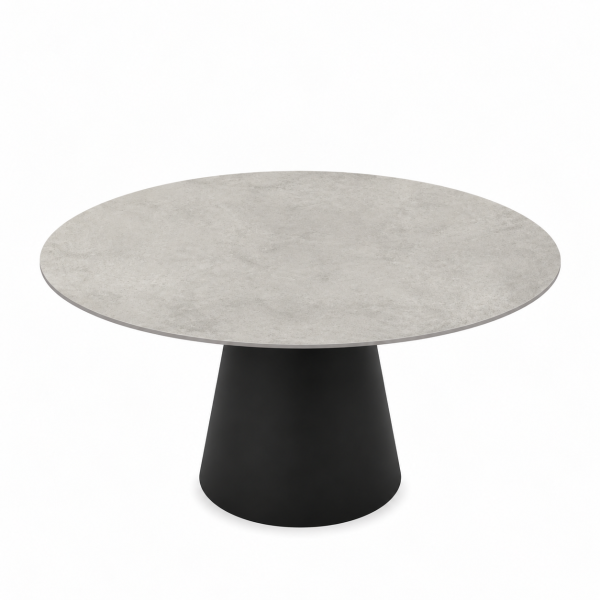 Eettafel Cement Light Gray Conisch Rond