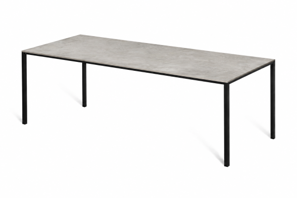 Eettafel Cement Light Gray Frame Rechthoek