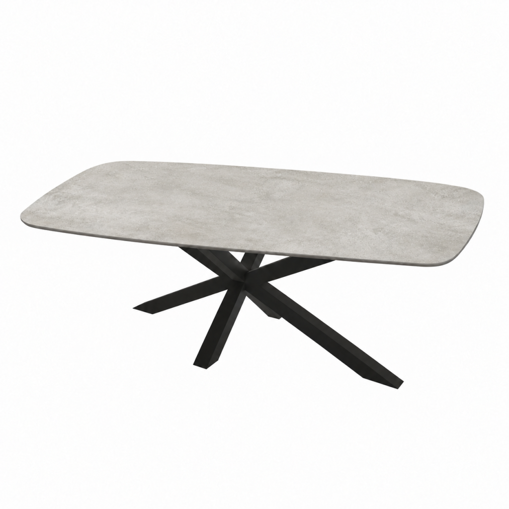 Eettafel Cement Light Gray Spin Deens Ovaal