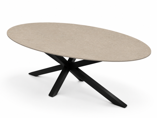 Eettafel Stone Chablis Spin Ovaal