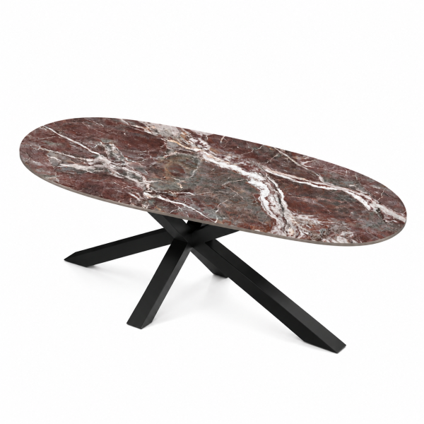 Eettafel Dusty Rose Spin Halve Cirkel