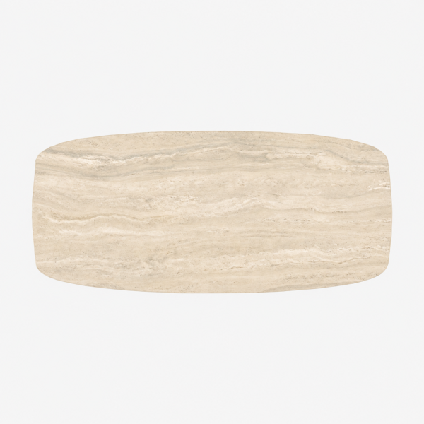 Eettafel Travertine Gold Spin Deens Ovaal - Afbeelding 2