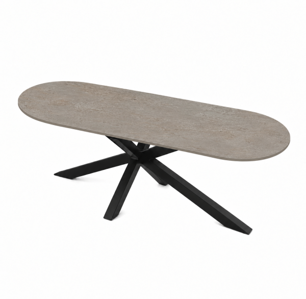 Eettafel Stone Jura Spin Halve Cirkel