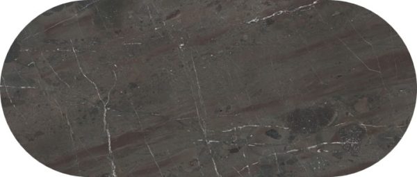 Eettafel Marble Brun Spin Halve Cirkel - Afbeelding 2