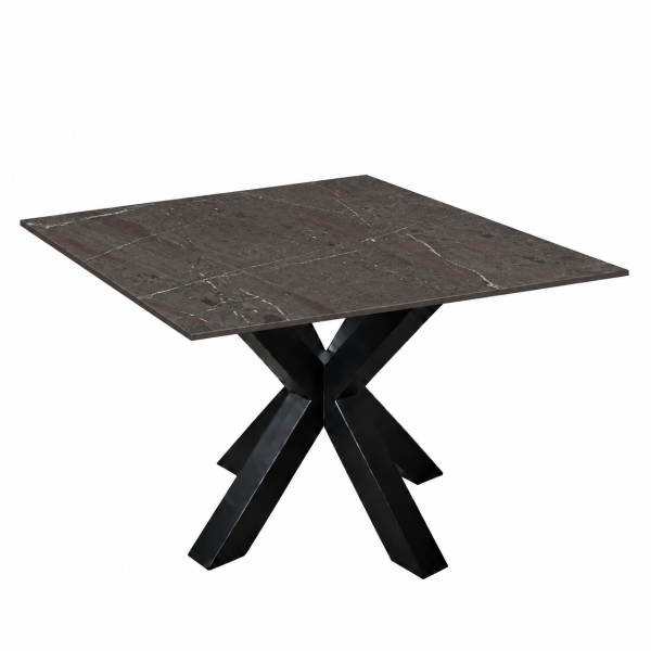 Eettafel Marble Brun Matrix Vierkant
