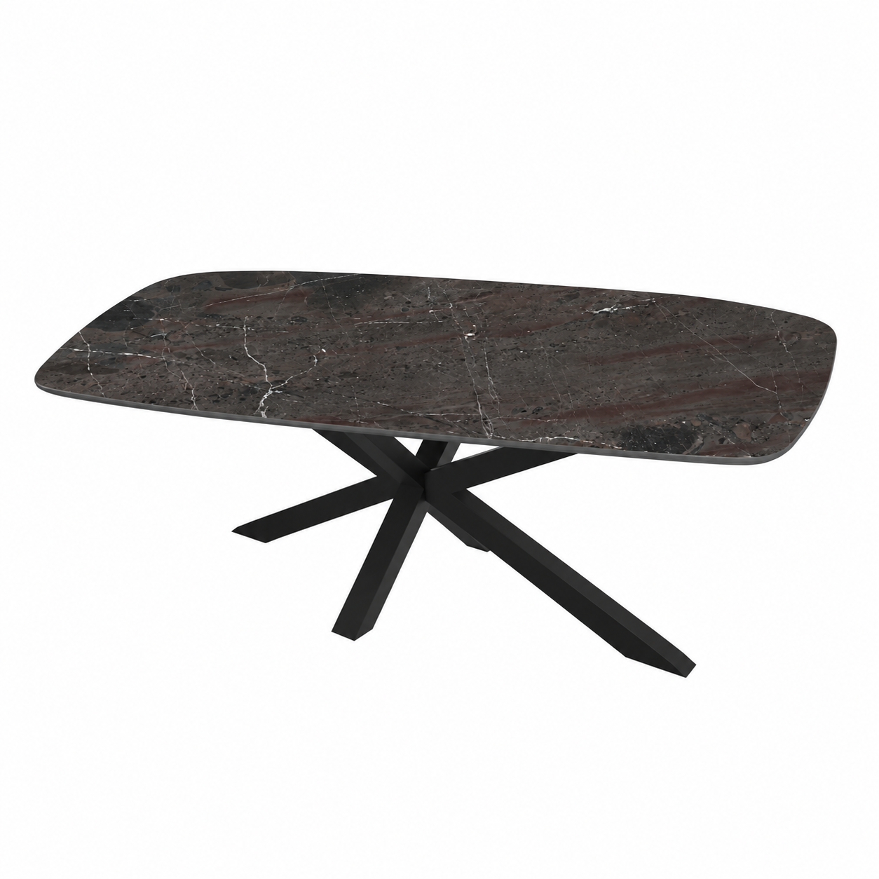 Eettafel Marble Brun Spin Deens Ovaal