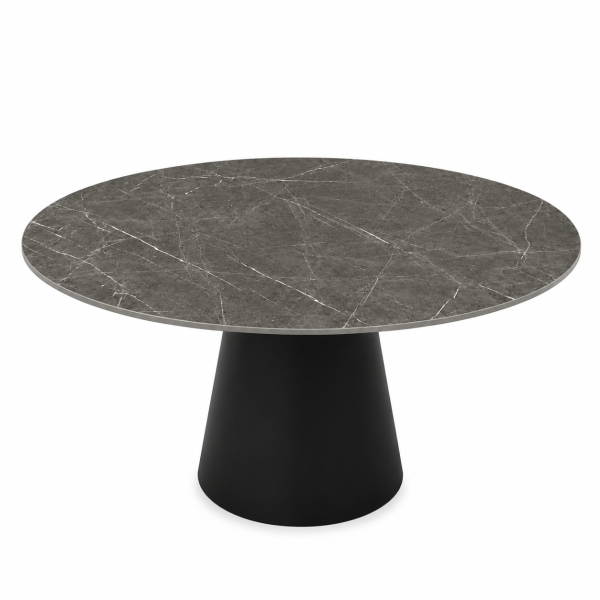 Eettafel Marble Gray Conisch Rond