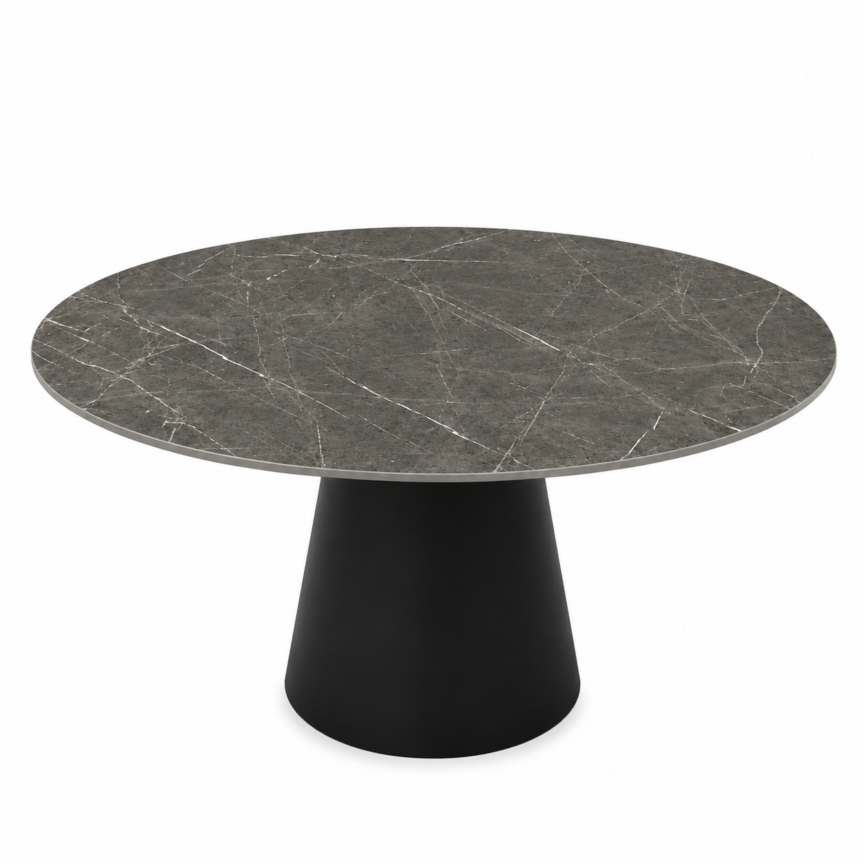 Eettafel Marble Gray Conisch Rond