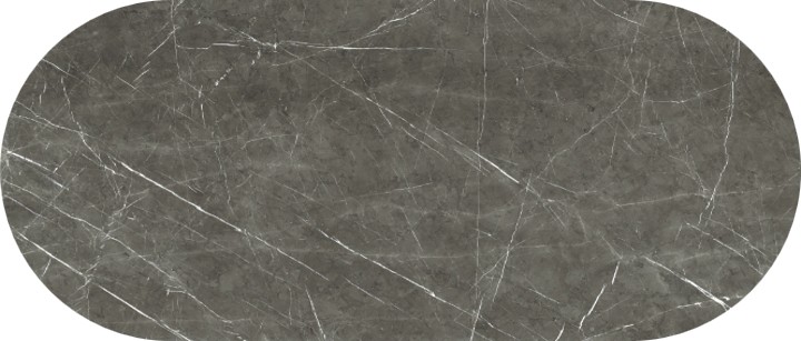 Eettafel Marble Gray Spin Halve Cirkel - Afbeelding 2