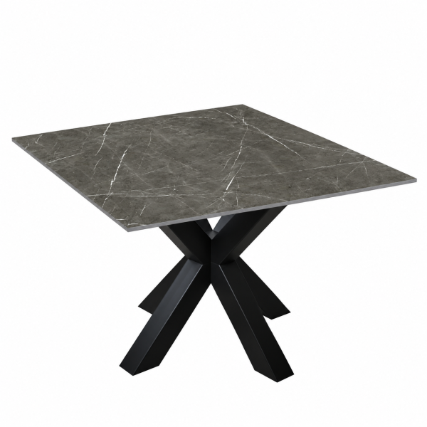 Eettafel Marble Gray Matrix Vierkant