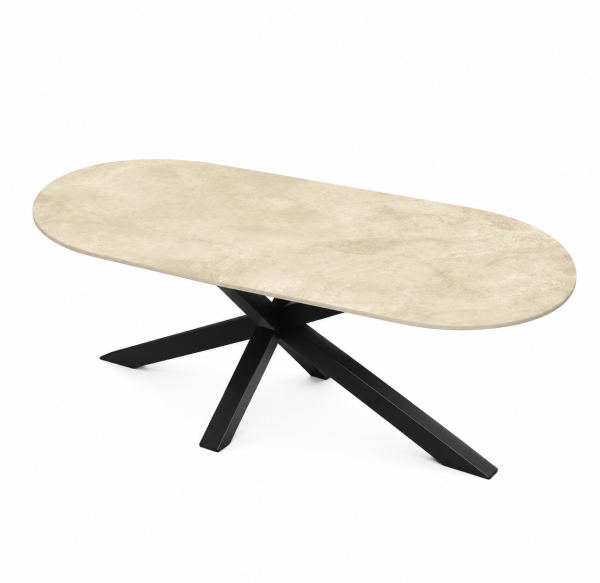 Eettafel Marfil Spin Halve Cirkel