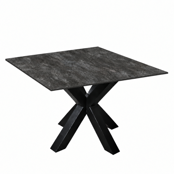 Eettafel Stone Noir Matrix Vierkant