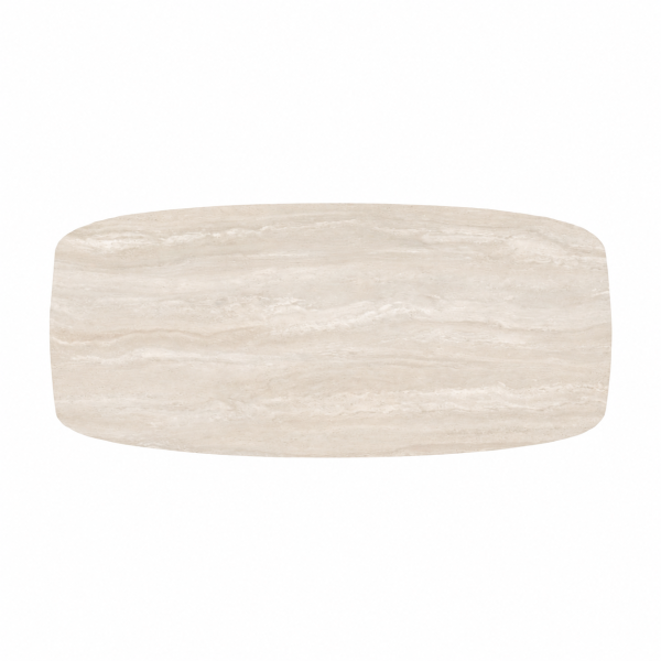 Eettafel Travertine Pearl Spin Deens Ovaal - Afbeelding 2