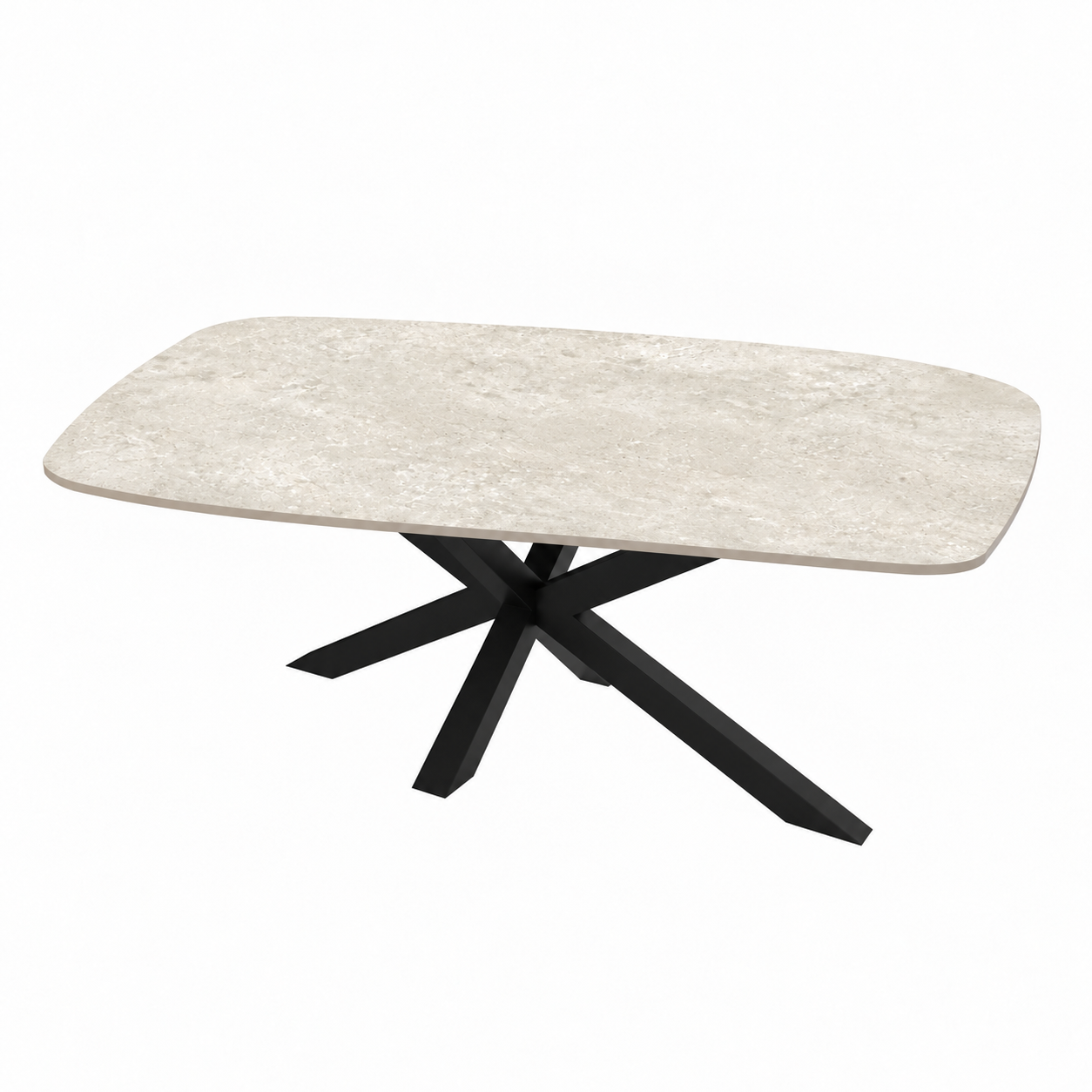 Eettafel Shake Travertine Spin Deens Ovaal