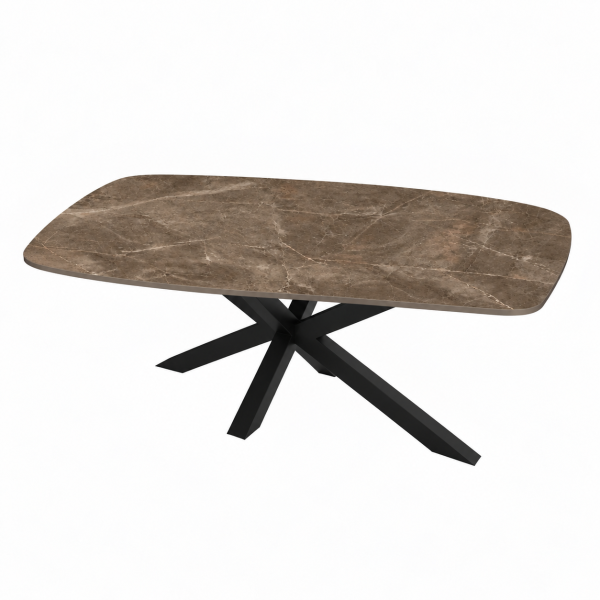 Eettafel Stone Brown Spin Deens Ovaal