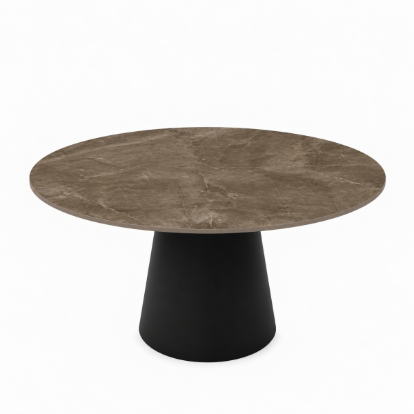 Eettafel Stone Brown Conisch Rond