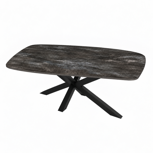 Eettafel Stone Noir Spin Deens Ovaal