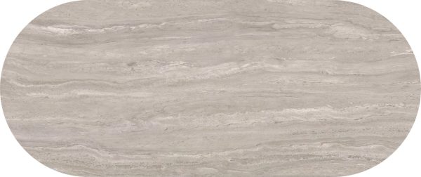 Eettafel Travertine Nut Spin Halve Cirkel - Afbeelding 2