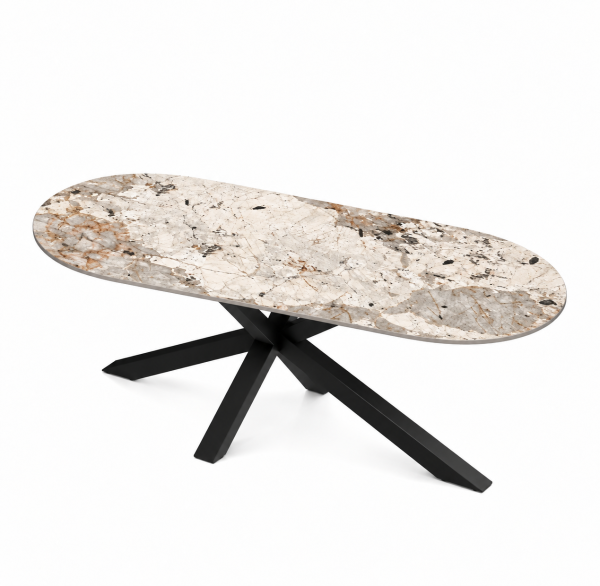 Eettafel Tundra Spin Halve Cirkel