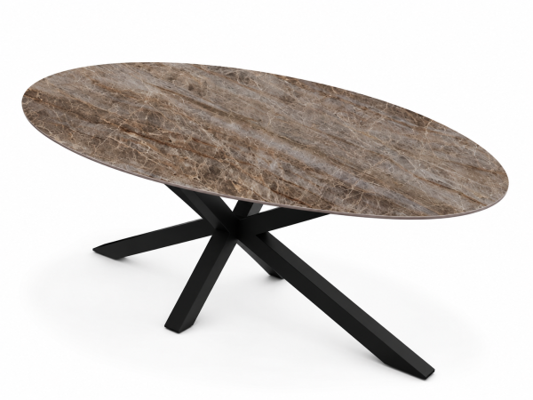 Eettafel Yamuna Moka Spin Ovaal