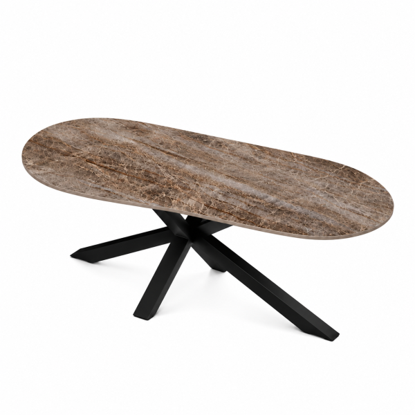Eettafel Yamuna Moka Spin Halve Cirkel