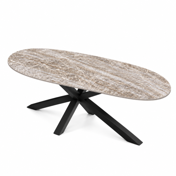 Eettafel Yamuna Opal Spin Halve Cirkel